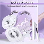 B&Qaugen Magnetic Eyelashes with Applicator Lashes Reusable Glue-Free Natural Look Cluster Kit Easy to Wear and Remove（M02）