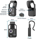 200X Phone Mini Pocket Microscope with LED Light/Universal Clip, Portable Digital Microscope Camera Attachments for 99% Smartphone, Microworld for Kids Adults (Black, 200X Without CPL)
