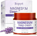 Magnesium Sleep Cream: Long Lasting Moisturizing Topical Magnesium Lotion with Lavender Oil for Leg Cramps Pain Safe for Kids 120g/4.2oz