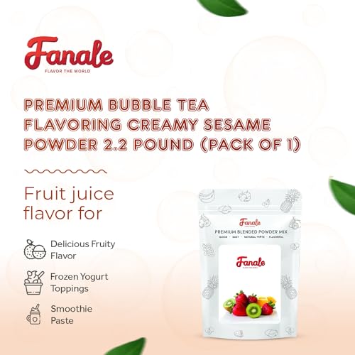 Fanale Premium Creamy Sesame Bubble Tea Flavoring Powder | Perfect for Baking, Smoothies, Desserts and Drinks | Instant Flavoring Powder for Boba Milk Tea. 2.2 Pounds (Pack of 1)