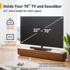 Perlegear Universal Swivel TV Stand Base for 32–70 inch TVs, Height Adjustable Table Top TV Stand Mount with Tilt, Tempered Glass Base, Holds up to 88 lbs, Max VESA 400x400mm, PGTVS26