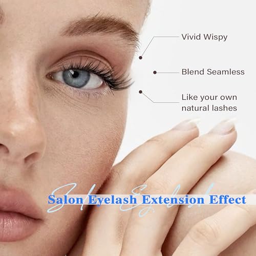 Natural Lash Clusters Kit for DIY Lash Extension 3 in 1 Eyelash Clusters Kit Wispy Individual Lashes Cluster C Curl Cluster Eyelash Extensions kit with 132pcs Eyelashes Clusters 10-16mm