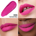 Oulac Matte Liquid Lipstick 2 PCS Set, Long Lasting Lipstick Waterproof Lip Stain, No Transfer, Creamy High Pigmented Formula with Rose Oil, Vegan [M06+M14]