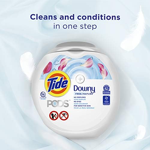 Tide Pods +downy Free, Liquid Laundry Detergent Pacs, 73 Count