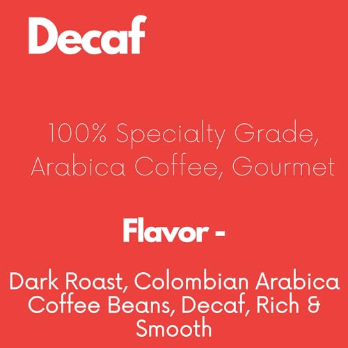 Sarasota Coffee Whole Bean Decaf | Dark Roast Gourmet Decaffeinated Coffee Beans | Low Acid, Mold Free, Specialty Grade Bulk Beans | 5lb (80 oz)