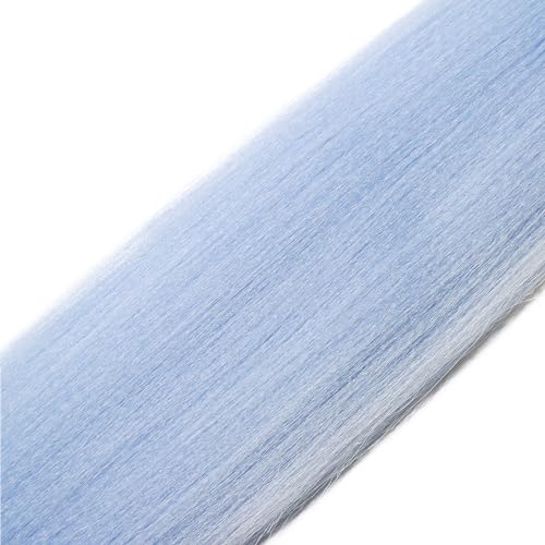 Baby Blue Pre stretched Braiding Hair 2 Packs Pre feathered Braid Hair Extensions 18 Inches Hair Braids