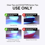 BTArtbox XCOATTIPS Builder Gel and Top Coat Set - 20g Solid Gel Glue with Portable Nail Lamp, No More French Tips Chipping, Long Lasting 30+Days French Protection Duo Nail Extension Tool