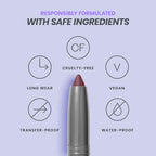 Wonderskin IYKYK Eyeshadow Stick - Longwear Eye Shadow Sticks, Budge-Proof & Waterproof Shimmer Eyeshadow Stick with Built-in Sharpener (Vixen)
