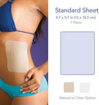 Epi-Derm Keloid Standard Premium Grade Silicone Scar Sheets for C-Section, Tummy Tuck, Cardiac Surgery Scars, Easy to Use & Reusable Silicone Gel Sheets for Scars, 4.7 x 5.7 in - Clear