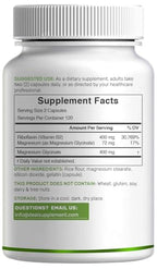 DEAL SUPPLEMENT Vitamin B2 400mg (Riboflavin) | with Magnesium Glycinate 400mg, 240 Capsules – 2 in 1 Support Healthy Nervous System, Mood, Blood & Energy Production, Non-GMO