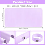 Nail Art Table Mat,Foldable Nail Arm Rest Pad for Nails,Soft Microfiber PU Leather Nail Mat for Table,Waterproof Manicure Pad,Nail Table Pad for Nail Technician Salon Home-Purple