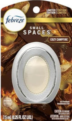 Febreze Odor-Fighting Fade Defy Plug Air Freshener - Cozy Campfire - 1.74 fl oz/2pk + Small Spaces Cozy Campfire (1 Count)