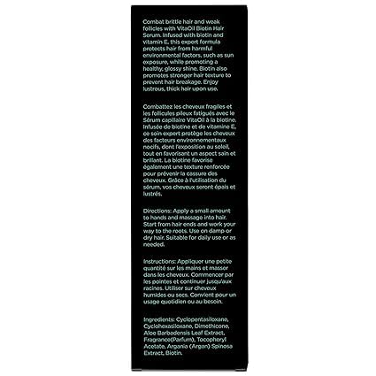 Herstyler Biotin Hair Serum for Women - for Dry and Damaged Hair - Boosts Shine, Hair Growth, Thickening - Non Greasy - 2 Fl. Oz. (2 Pack)