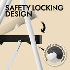KINGRACK 4 Step Folding Ladder, 900 lbs Load Capacity, Non-Skid Large Pedals, Handrail, Safety Lock, Sturdy Step Stool for Home, Office, Garden, Multi-Purpose, White