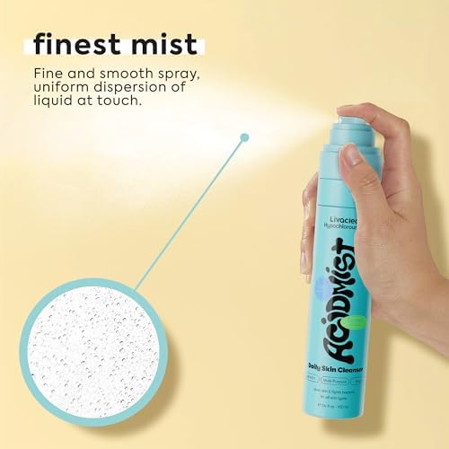 Hypochlorous Acid Spray for Face & Body, Helps Reduce Redness and Breakouts, Hypochlorous Spray, Multi-Purpose Topical Facial Skin Repair, pH-Balancing Toner, TSA Travel Size, Livaclean