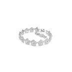 Swarovski Ariana Grande x bracelet, Round cut, Flower, White, Rhodium plated