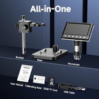 LPM7 4.3" Coin Microscope, IPS Digital Microscope for Adults, Coin Magnifier with 8 LED Lights, Windows Compatible, Include 32GB Memory Card