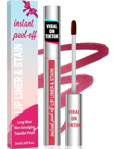 iMethod Lip Stain - Lip Liner Stain, Natural Long Lasting Lip Stain Peel Off, Waterproof Stay On All Day, Transfer-Proof, Highly Pigmented, Instant Peel Off Lip Stain Color, Mauve