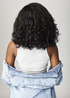 Sensationnel Curls kinksandco half wig - rain maker instant weave drawstring cap for natural 3c to 4c hair textures (4 MEDBROWN)