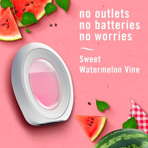 Febreze Small Spaces Air Freshener, Odor-Fighting, Plug In Alternative, for Home and Bathroom and Kitchen, Closet Air Fresheners, Sweet Watermelon Vine & Southern Lilac Mornings Scent, 4 Count
