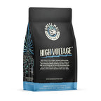 Bones Coffee Company High Voltage Flavored Coffee Beans, Whole Bean Coffee Medium Roast Low Acid, Highly Caffeinated (12 oz)