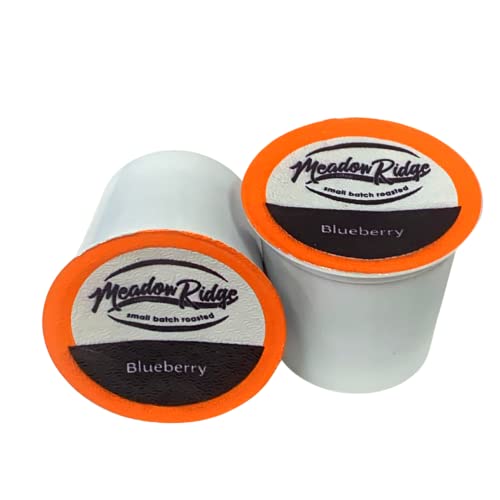 Meadow Ridge Coffee Single Serve Cups - 100% Arabica Coffee (For K-Cup Brewers) Low Acid (Blueberry, 12 Count)