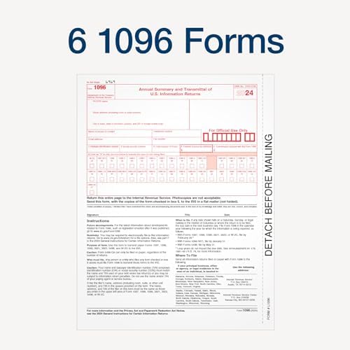 Adams 2024 1099 MISC Tax Forms, 4 Part, Laser/Inkjet, 50 Recipients, Plus 6 1096 Forms, 2 Up, Access to Tax Forms Helper (1009312)