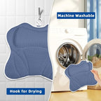 Bath Pillow, Bath Pillows for Tub Neck and Back Support, Bathtub Pillows for Head and Neck with 6 Strong Non-Slip Suction Cups, 4D Air Mesh, Bath Accessories Spa Gifts for Women(Blue)