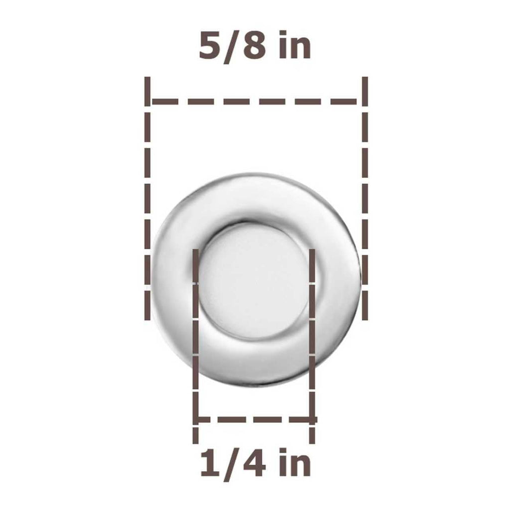 1/4 Inch 304 Stainless Steel Flat Washers 100PCS 5/8" OD SAE Metric