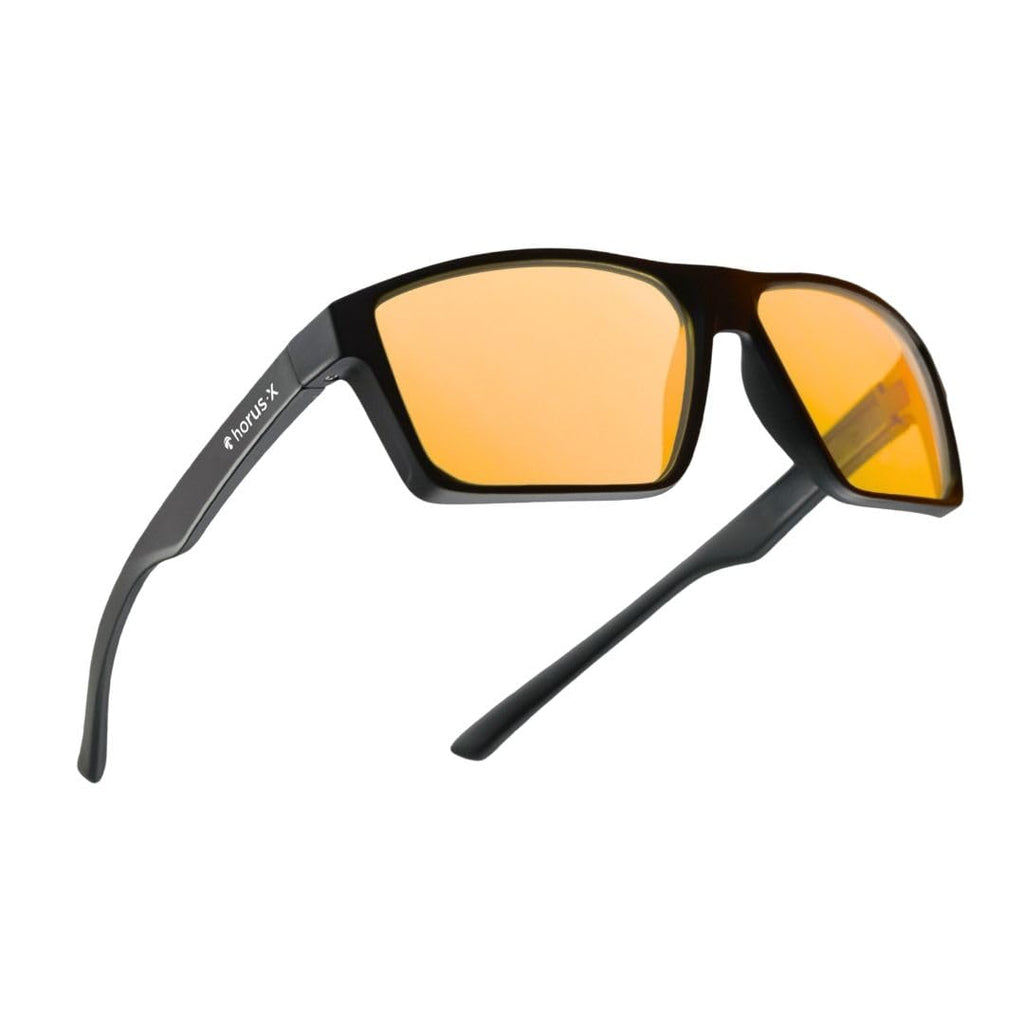 Horus X • Blue Light Glasses Men Women | Blue Light Blocking Glasses for Screen Anti-Fatigue Eye Migraine | Gaming Amber V3