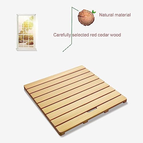 Bath Shower Mat,Non-Slip Bamboo Bathroom Mat,for Indoor or Outdoor Use,Natural Wooden Shower Mat,Bamboo Bath Mat for Shower,Spa and Sauna (Size : 45x140cm/18x55in)