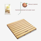 Bath Shower Mat,Non-Slip Bamboo Bathroom Mat,for Indoor or Outdoor Use,Natural Wooden Shower Mat,Bamboo Bath Mat for Shower,Spa and Sauna (Size : 45x140cm/18x55in)