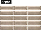 COSY HOMEER Soft Stair Treads 15pcs Non-Slip Carpet Mat 28inX9in Indoor Stair Runners for Wooden Steps,Stair Rugs for Kids and Dogs, 100% Polyester TPE Backing Beige,Square