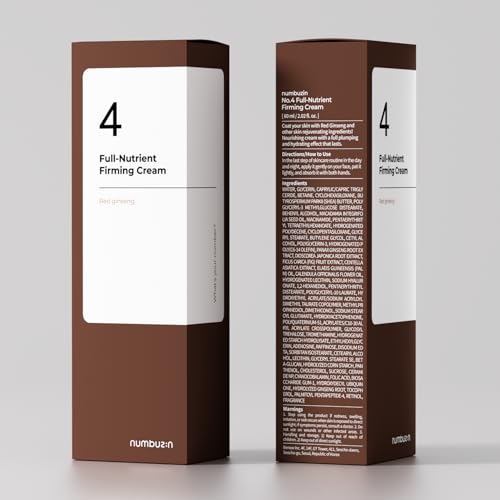 numbuzin No.4 Cream | Full-Nutrient Firming Cream | Skin Elasticity, Wrinkle Care, Anti-aging, Deeply Nourishing, Hydration | Red Ginseng, Panthenol, Niacinamide, Bifida | 2.02 fl. oz.