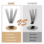 4 Trays 960pcs Individual Lashes Extension, 10D Natural Mix Pack Cluster Lashes, 10-14mm Mix Lengths C Curl 0.07mm Thickness Lash Clusters And Apply Under your Lashes