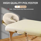 24 Pcs Face Cradle Covers for Massage Table Microfiber Reusable Soft Thicker Massage Table Head Rest Covers Bulk Oil Proof Headrest Cradle Sheets for Spa Beauty Salons (Beige)