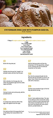 PÖDÖR Premium Zalariz Pumpkin Seed Oil - 8.4 fl. Oz. - Cold-Pressed, 100% Natural, Unrefined and Unfiltered, Vegan, Gluten-Free, Non-GMO in Glass Bottle