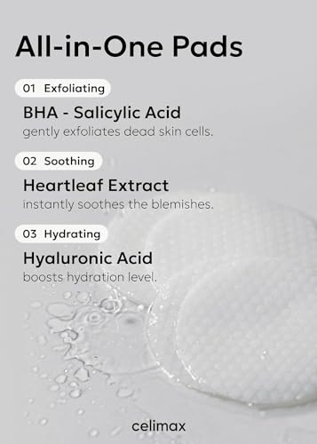 celimax Ji.Woo.Gae Heartleaf BHA Peeling Pad Double Edition(60pads*2) + ONE STEP Body Brightening Pad 110ml (60 pads) Bundle
