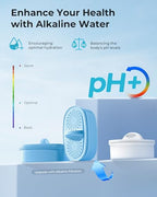 Alkaline Filters Replacement for All Waterdrop Pitcher Filtration System, Fits Waterdrop WD-PF-AL, Reduces PFOA/PFOS, Chlorine, Last Up to 100 Gallons,2 Pack, AQUA CREST