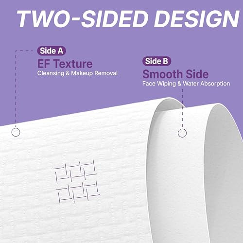 Disposable Face Towels, 10" x 12", Ultra Thick Face Towelettes for Sensitive Skin, Extra Soft Makeup Remover Dry Wipes, 100 Count