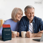 Magni Coffee - Whole Beans - Medium Roast - Low Acid - Single Origin USDA Organic Non-GMO Beans Third Party Tested For Mycotoxins & Pesticides - Fair Trade -12 Oz