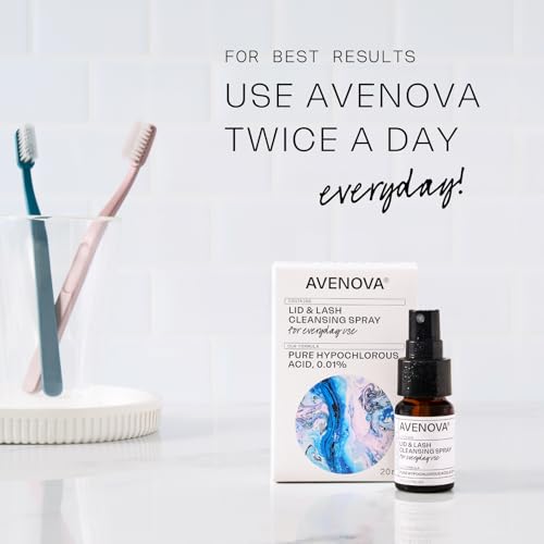Avenova Eyelid and Eyelash Cleanser Spray 3 Pack – Gentle Everyday Hypochlorous Acid Lid and Lash Cleansing Spray For Clearer and Healthier Eyes, 60mL (2.04oz)