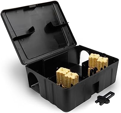 JT Eaton Jawz Safe-Tee 969 Rat and Mouse Bait Station, Black
