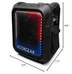 ECOXGEAR: EcoBoulder Ultra – 121dB Loud Rugged Bluetooth 5.1 Speaker, IP67 Waterproof, Drop and dustproof with Party Lights, 50+ Hours runtime, it Even Floats – Black