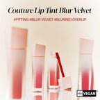 Espoir Couture Lip Tint Blur Velvet #3 Peony 0.19oz | Natural Blurry Color Liquid Lipstick | Long-Lasting Smudge-Proof Fixing Lip Stain | Lightweight Matte Finish without Oil | Korean Lip Makeup