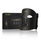 Led Face Mask Light Therapy, Red Light Therapy for Face, 7-1 Colors LED Facial Skin Care Mask, Black