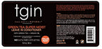 tgin Green Tea Super Moist Leave in Conditioner for Curly, Coily and Wavy Hair, with Argan Oil, Shea Butter and Green Tea, Moisturizes and Nourishes Dry Hair, 13 oz