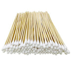 500 PCS 6" Long Cotton Swabs with Bamboo Handle for Makeup, Gun Cleaning or Pets Care
