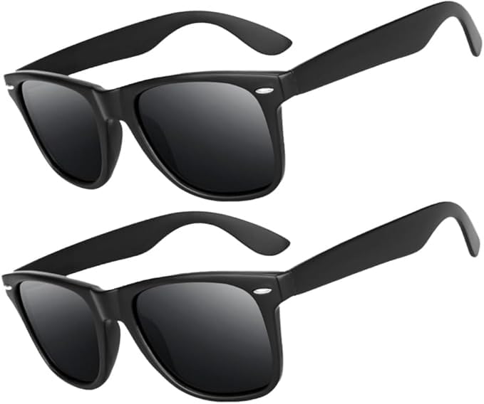 kkhouse 2 Pack Unisex Anti-Myopia Astigmatism Glasses Men's Women's Vision Improvement Strabismus Correction Fatigue Glasses(Black-W3-A2)