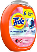 Tide Power PODs 2-in-1 Laundry Detergent Pods with Downy Soft Boosters, Lasting Freshness with April Fresh Scent, 63 Count